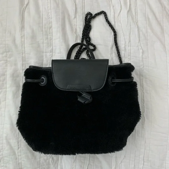 Kendall & Kylie Black Backpack with Chain Detail Buy KENDALL & KYLIE Black Medium Backpack Online main image 4